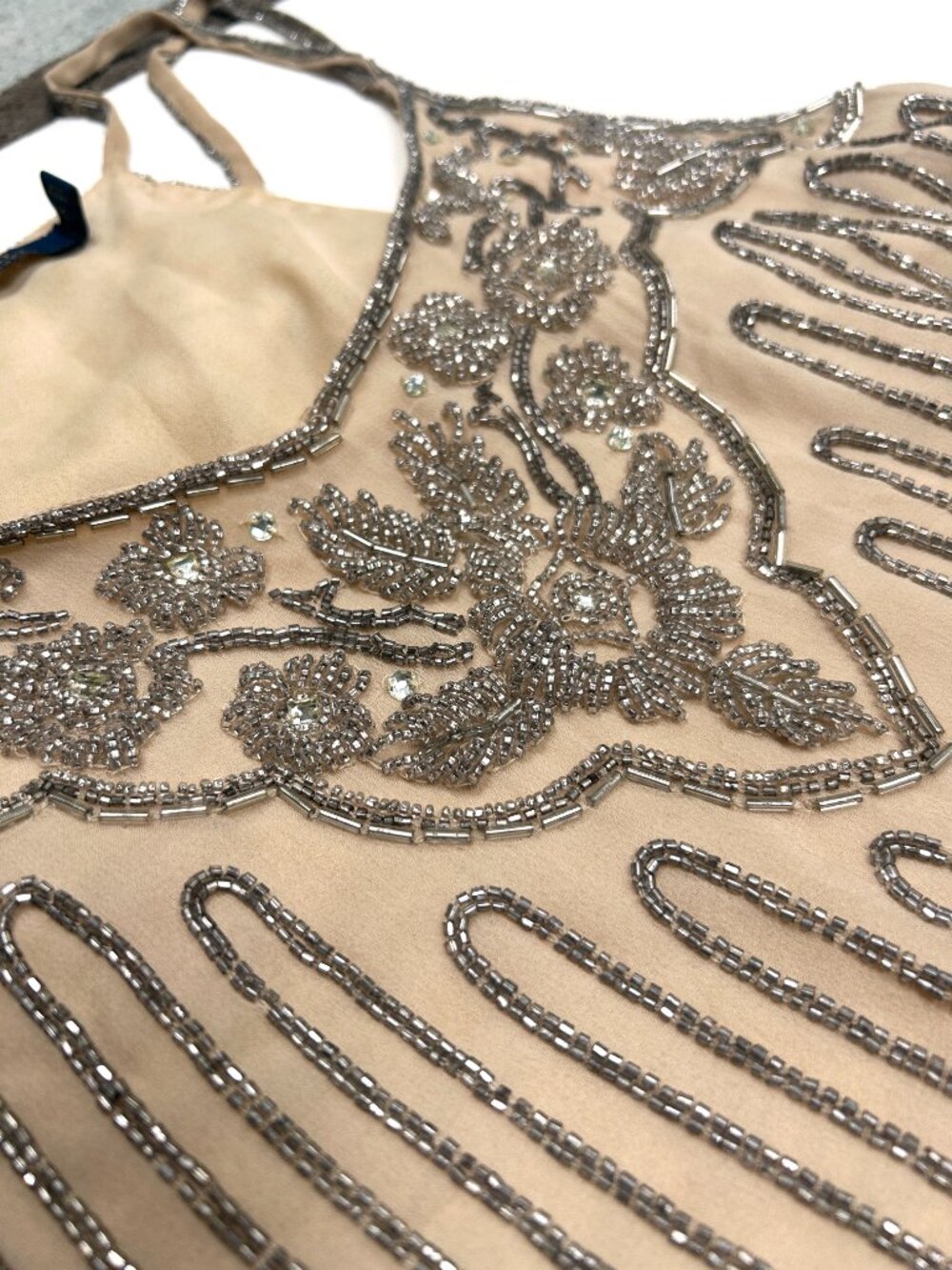 Polo Ralph Lauren Beaded Champagne Camisole Silk Blend Elegant Party Top XS - Picture 6 of 10